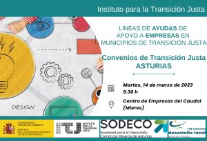 Cartel LÍNEAS DE AYUDAS DE APOYO A EMPRESAS EN MUNICIPIOS DE TRANSICIÓN JUSTA