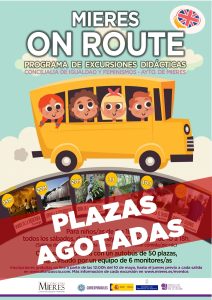 Cartel Salidas Autobus 2023 Mieres ON ROUTE