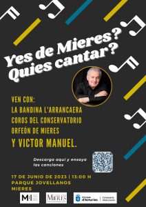 Cartel YES DE MIERES QUIES CANTAR