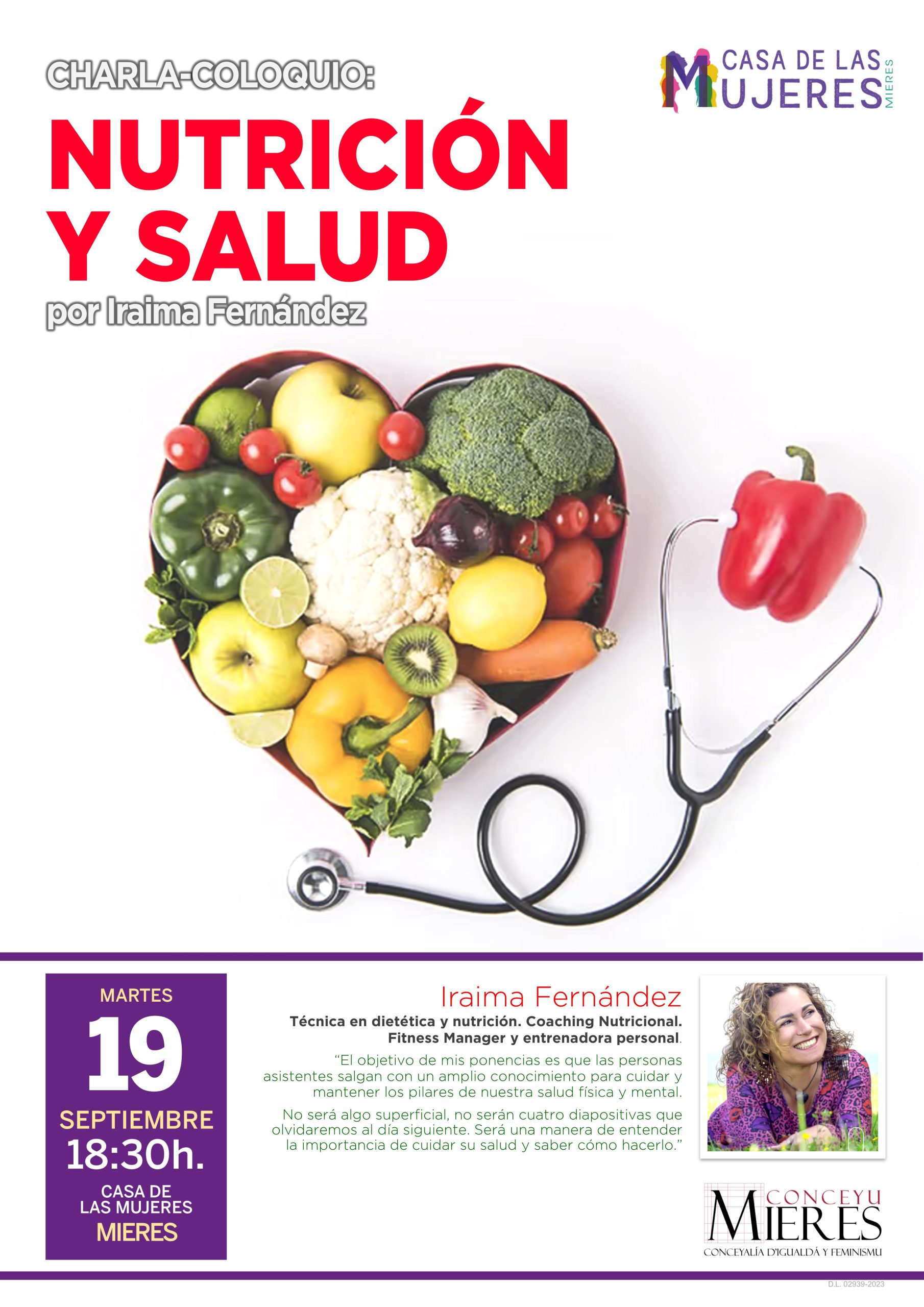 Cartel Charla Nutricion Y Salud Mieres