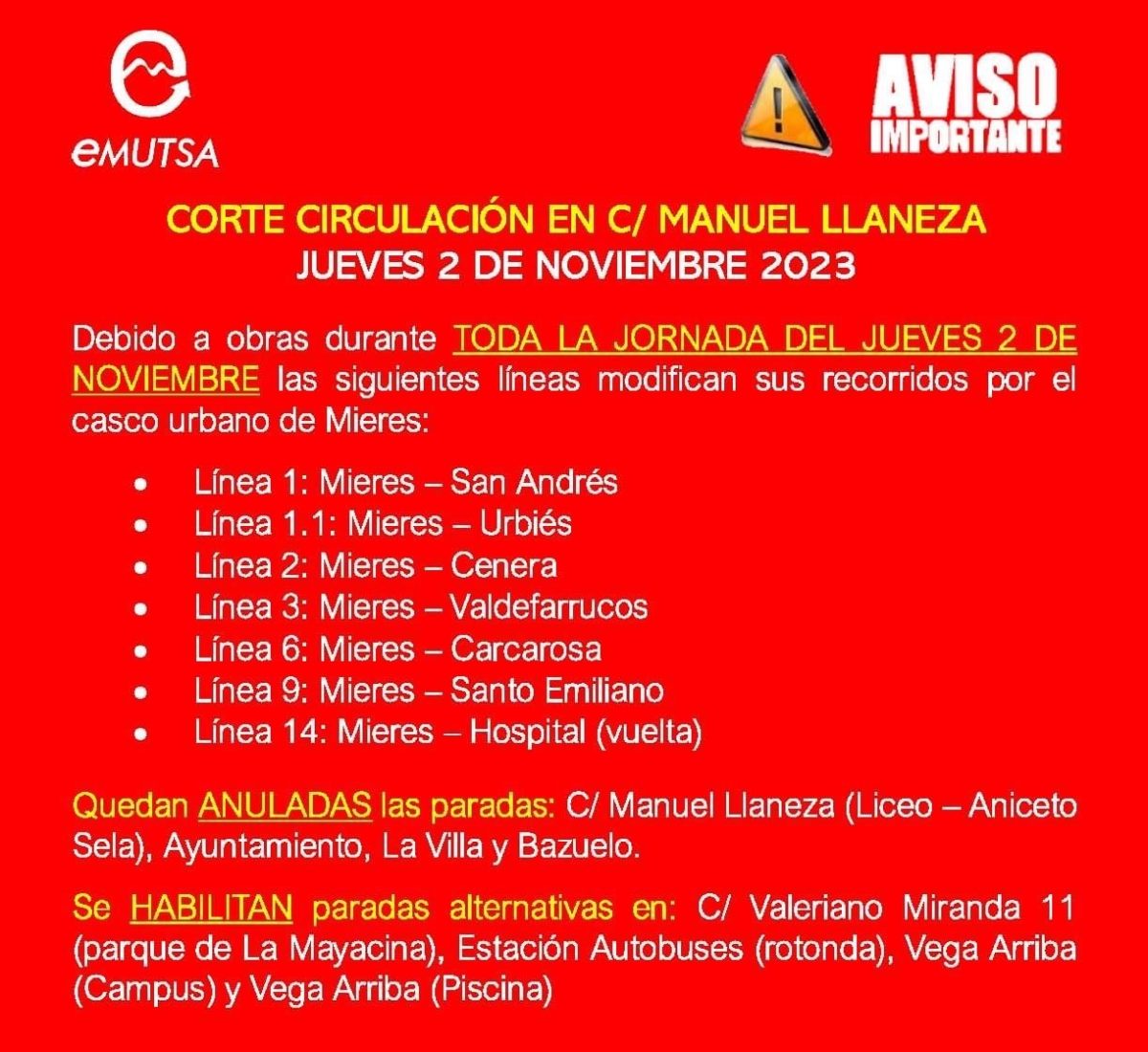 Aviso EMUTSA