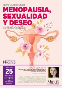 Cartel Charla MENOPAUSIA SEXUALIDAD Y DESEO