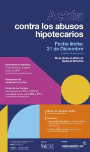 Cartel Charla Consumo Hipotecas Dic Mieres 2023