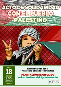 Cartel Acto Solidaridad Palestina Olivo Mieres