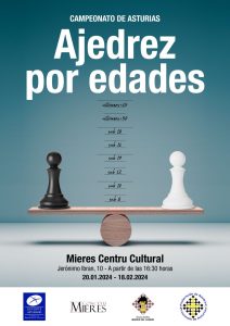 Cartel Ajedrez Edades Mieres 2024