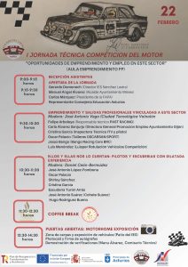 PROGRAMA I JORNADA TECNICA EMPRENDIMIENTO Y SALIDAS PROFESIONALES EN EL MUNDO DE LA COMPETICION