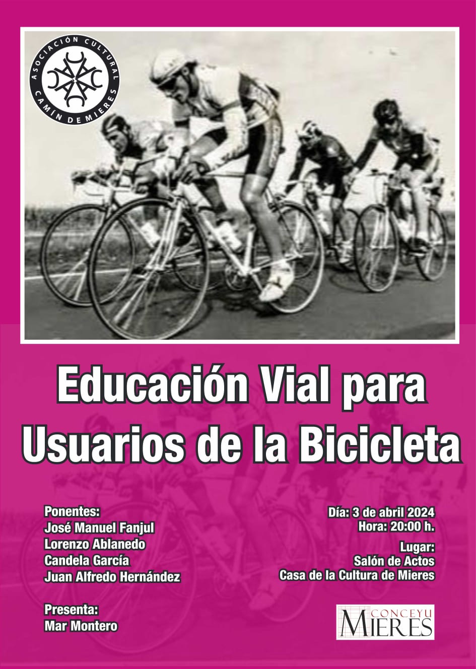 Cartel Educacion Vial Usuarios Bicicleta 2024