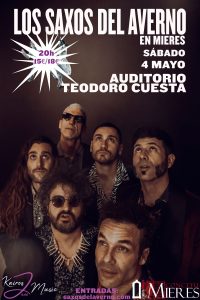 Cartel Saxos Averno Concierto Mieres