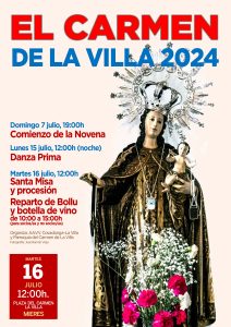 CARTEL CARMEN VILLA 2024