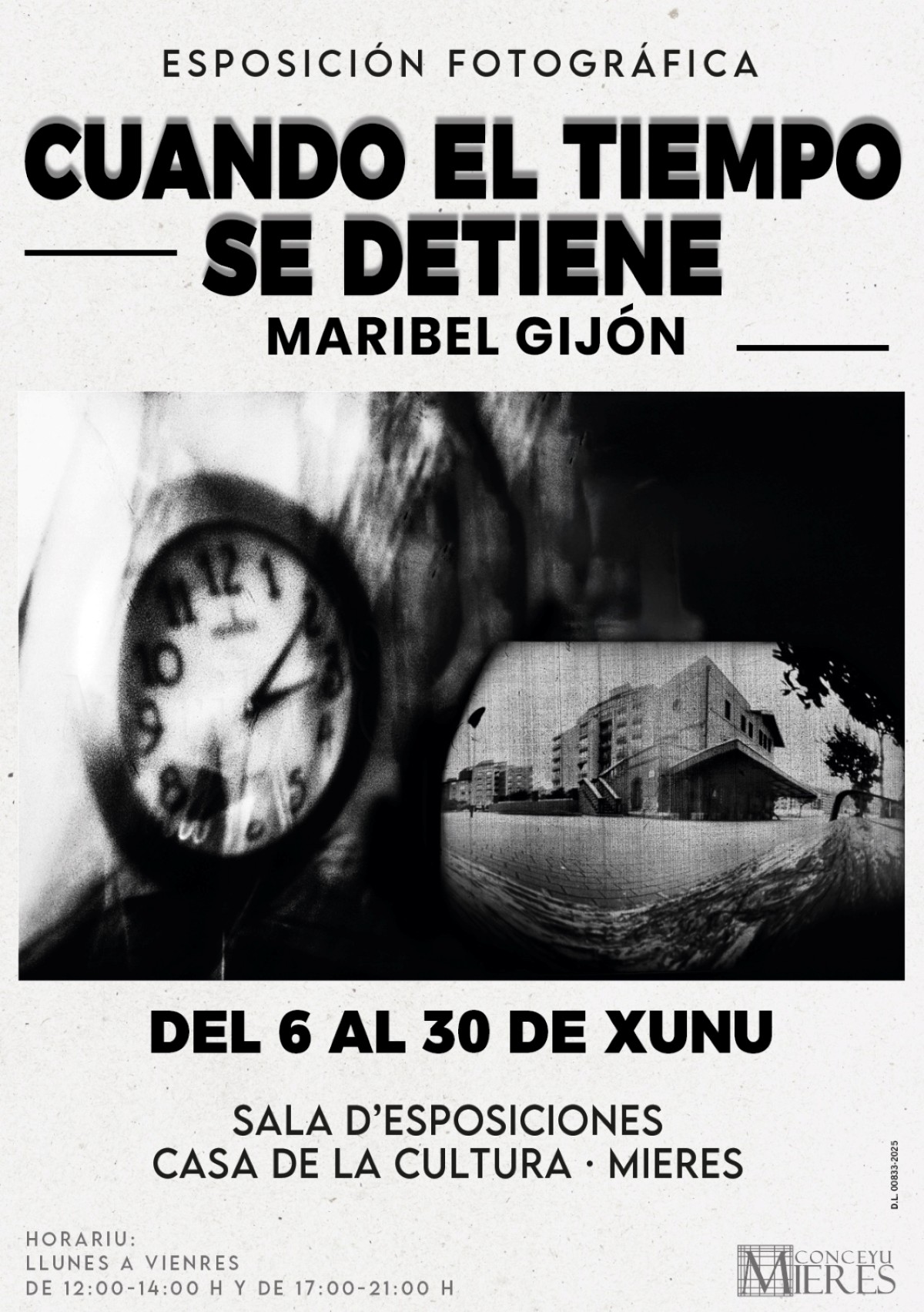 CARTEL Exposicion Cuanto El Tiempo Se Detiene Mieres