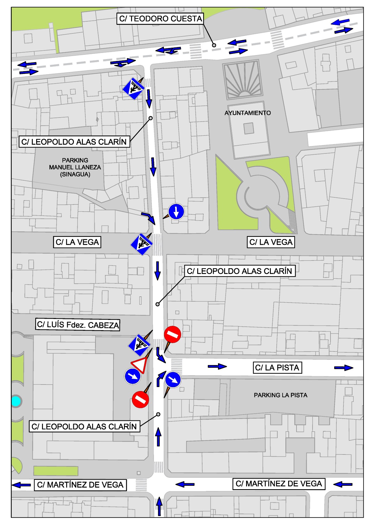 DESVIO PROVISIONAL POR OBRAS Calle Leopoldo Alas