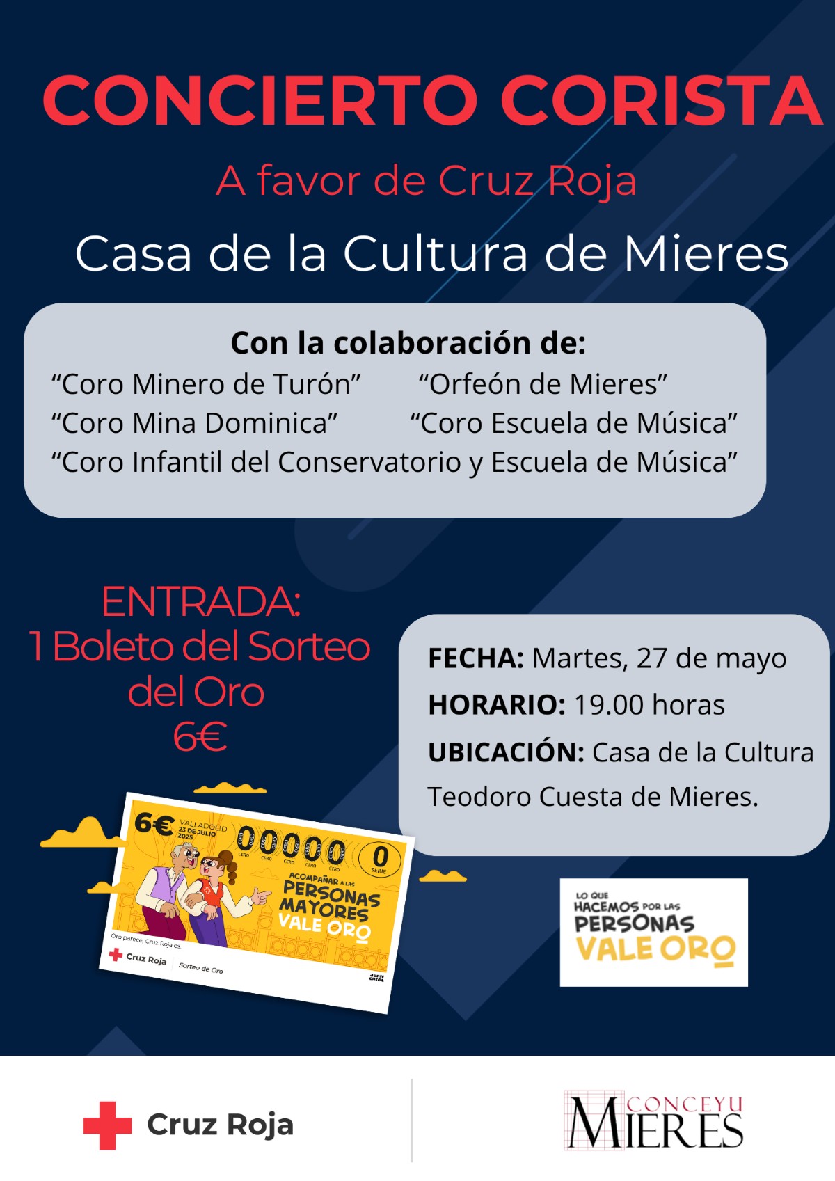 CARTEL Concierto Cruz Roja Mieres 2025