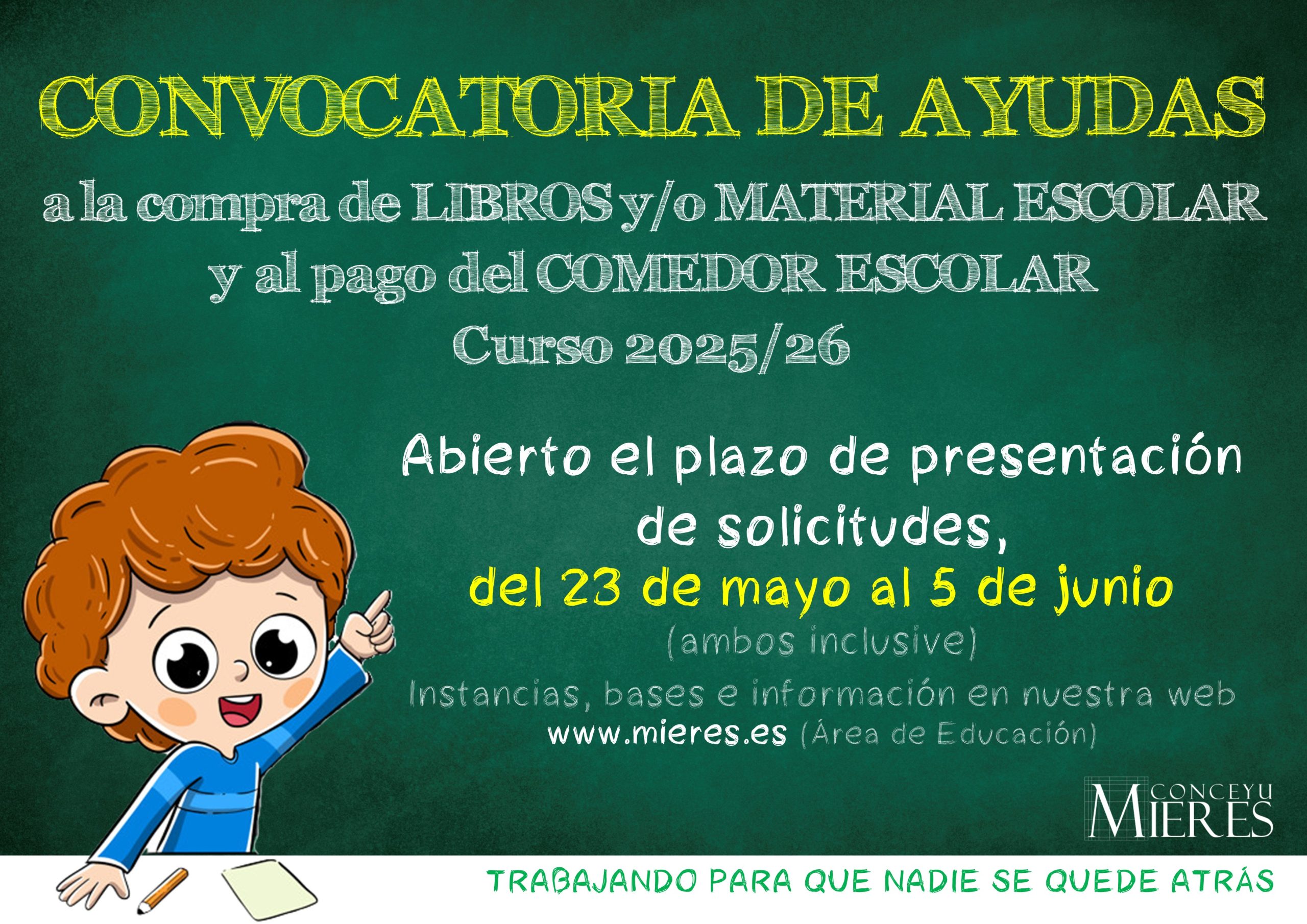 Cartel Ayudas Comedor Escolar Y Compra Libros 2025