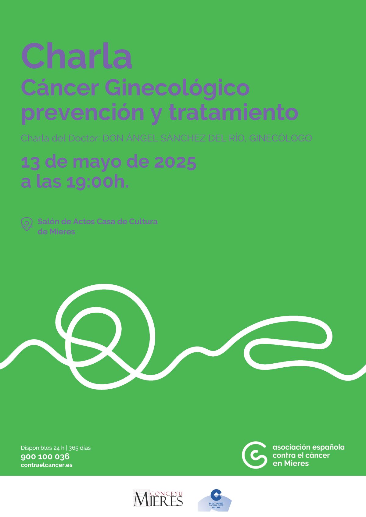 Cartel Cancer Ginecológico Mieres 2025