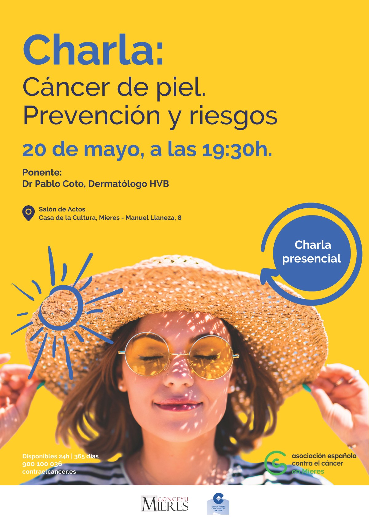 Cartel Charla Cancer Piel Mayo 2025
