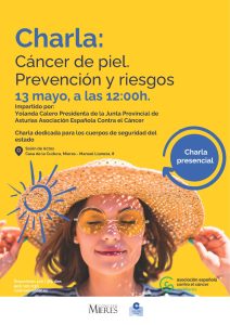 Cartel Charla Cancer Piel Mieres