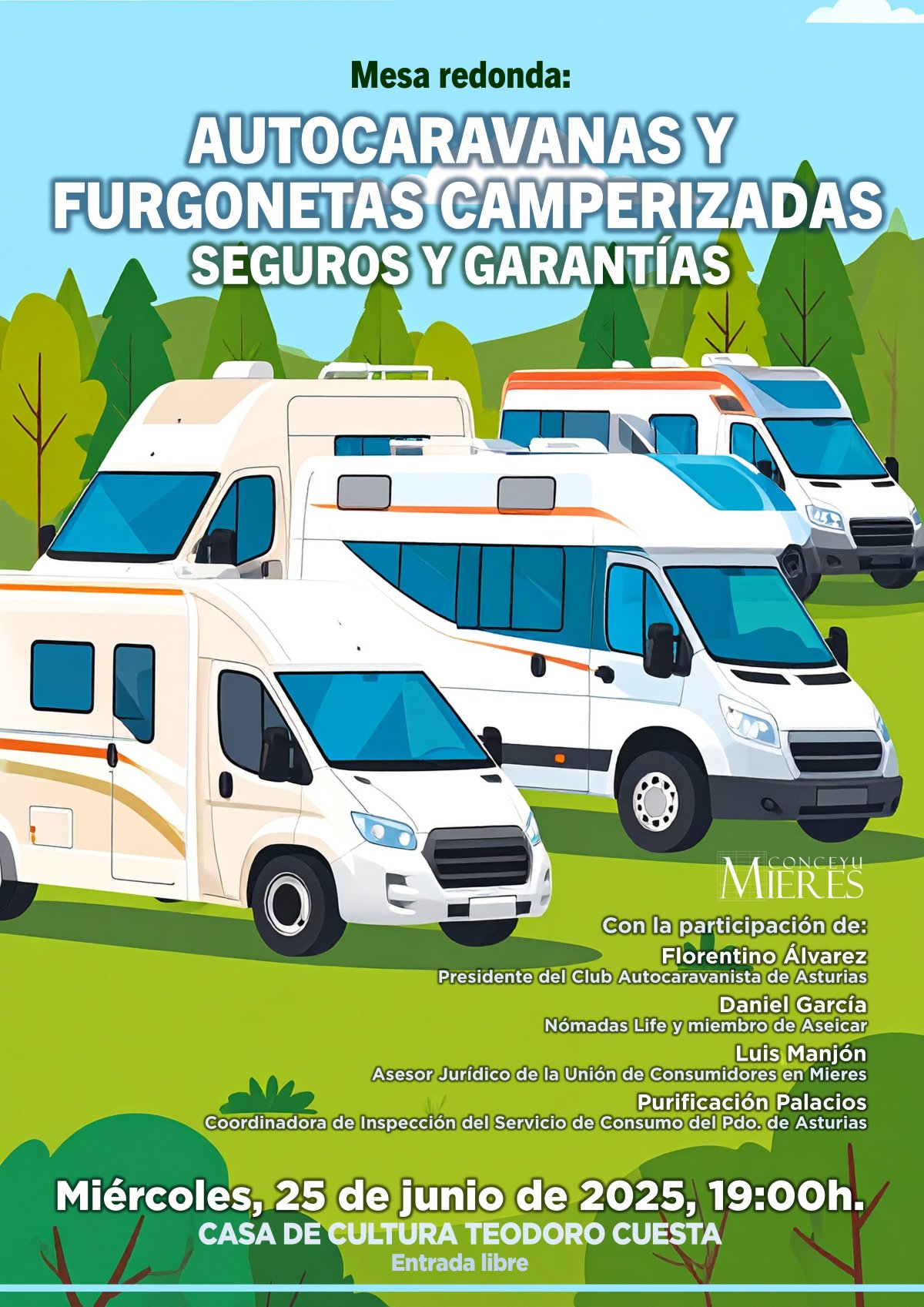 Cartel Web Mesa Redonda Autocaravanas Mieres 2025