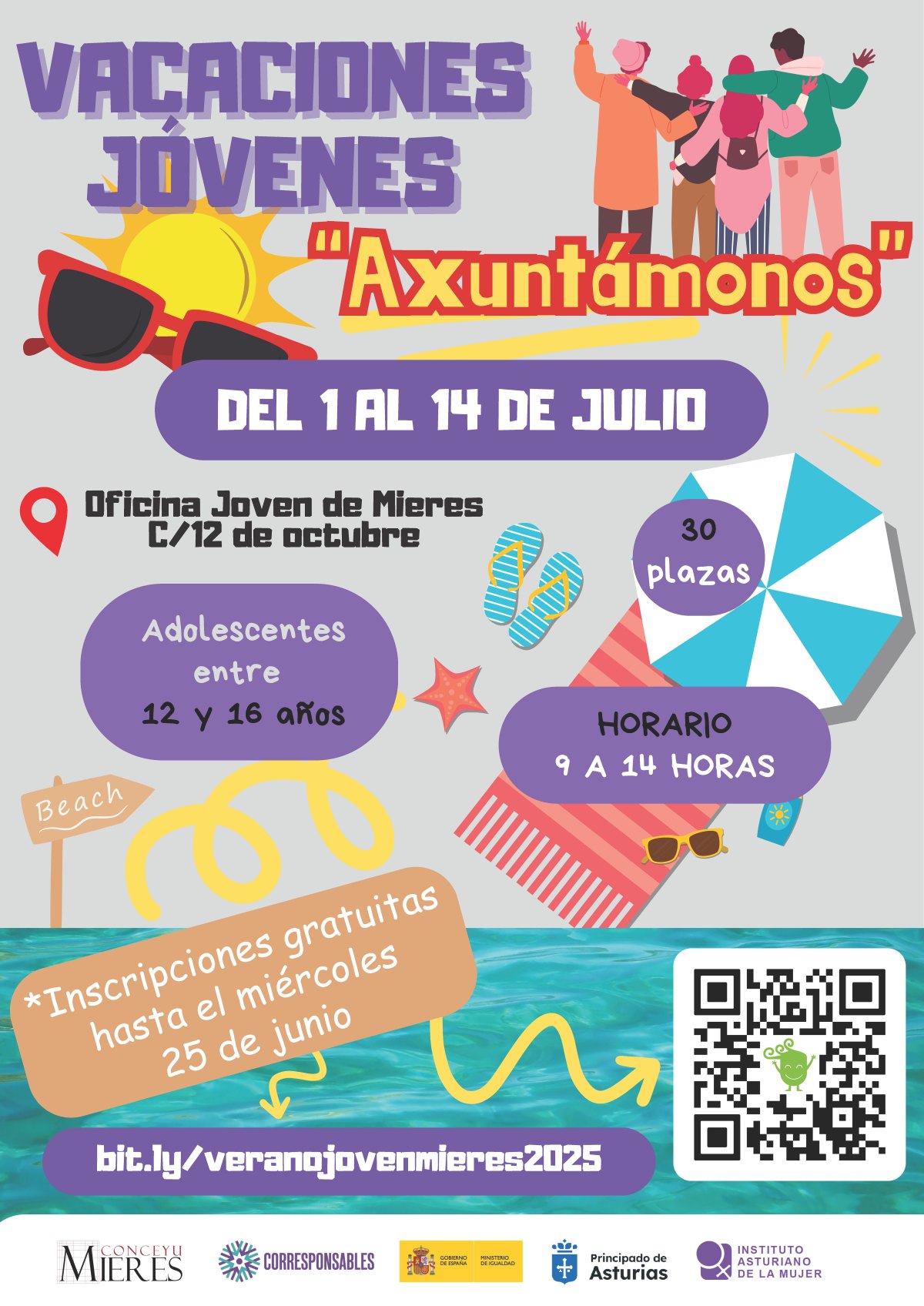 Cartel Web Vacaciones Jovenes Mieres