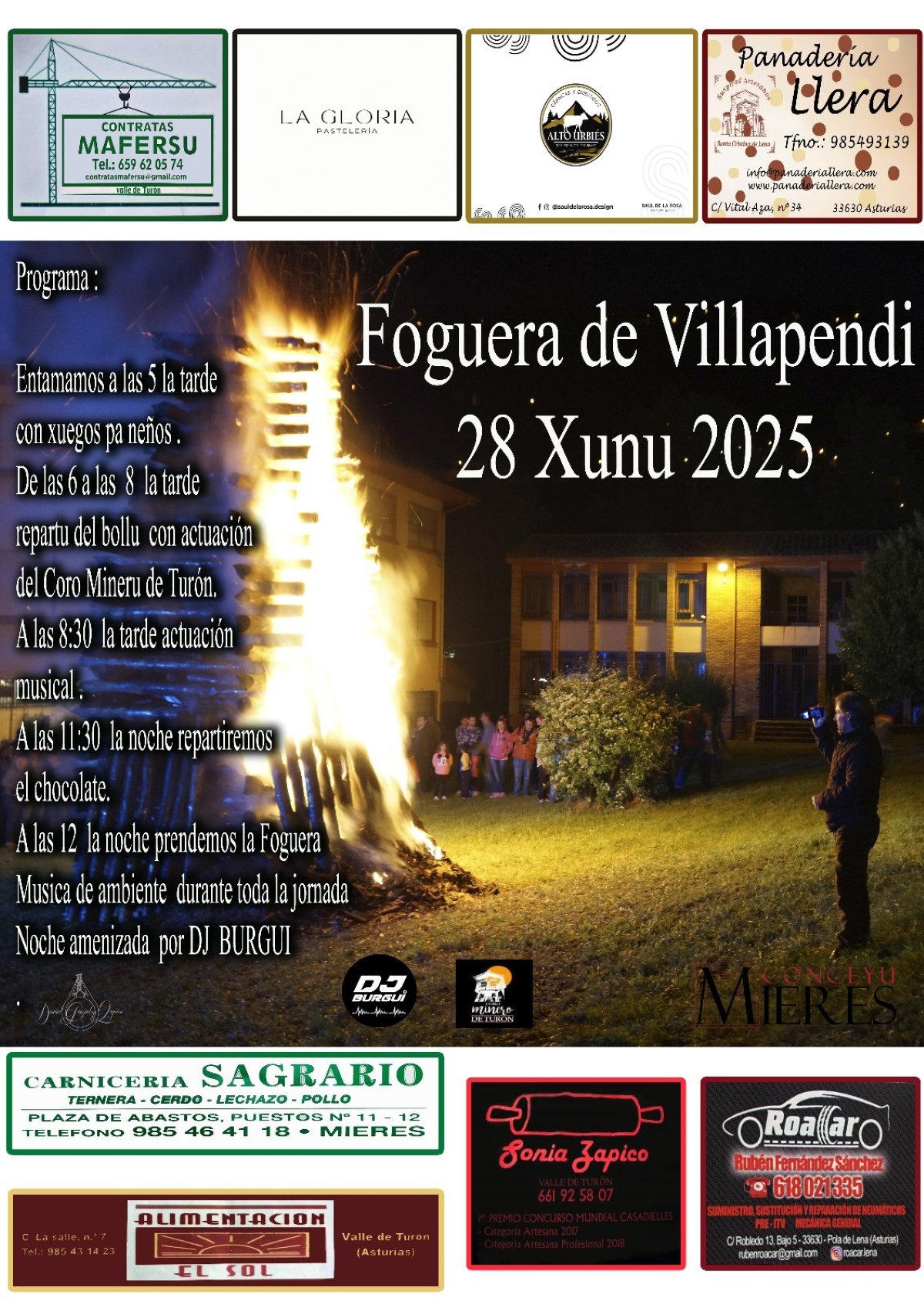 Foguera Villapendi Cartel 2025