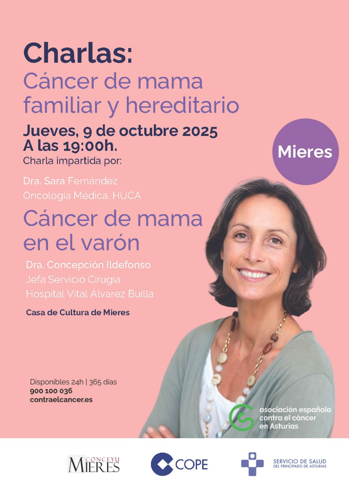 CARTEL Charla Cancer Mamam Octubre 2025