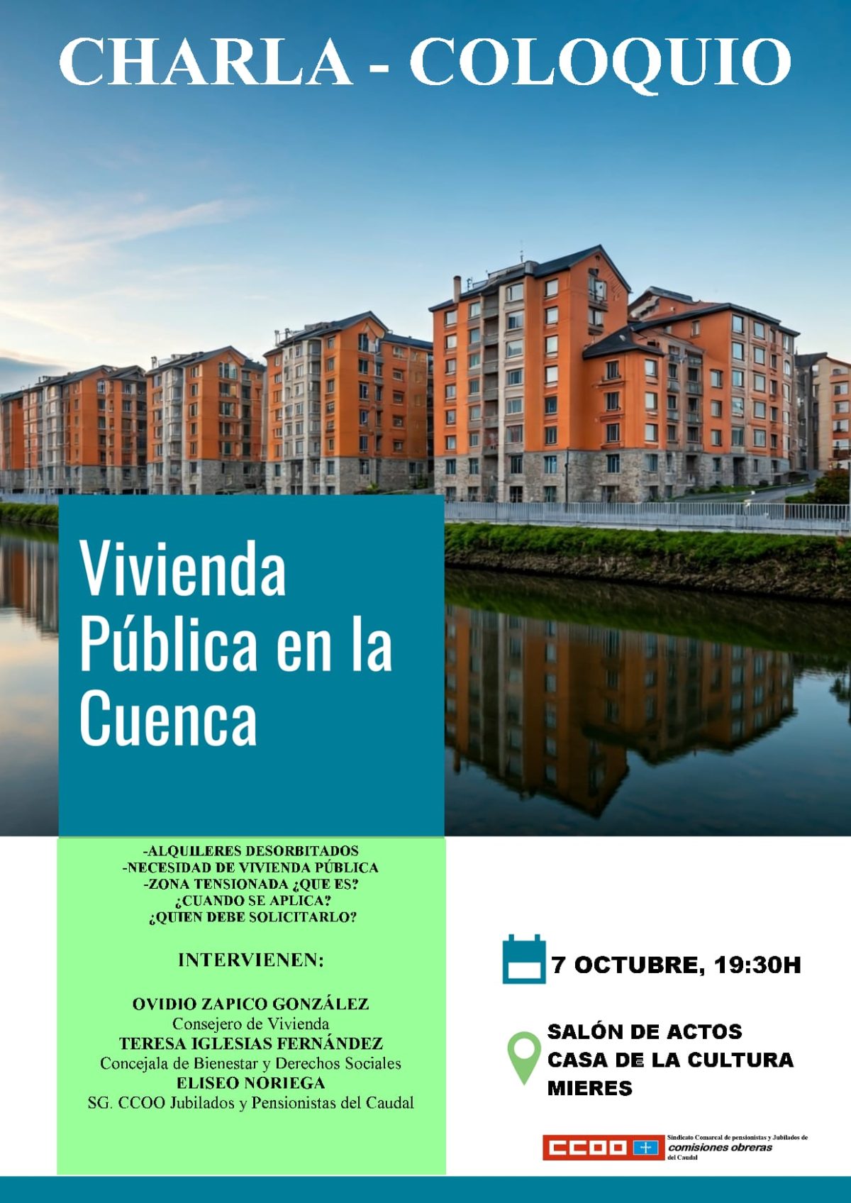 Cartel Charla Vivienda Mieres Oct2025