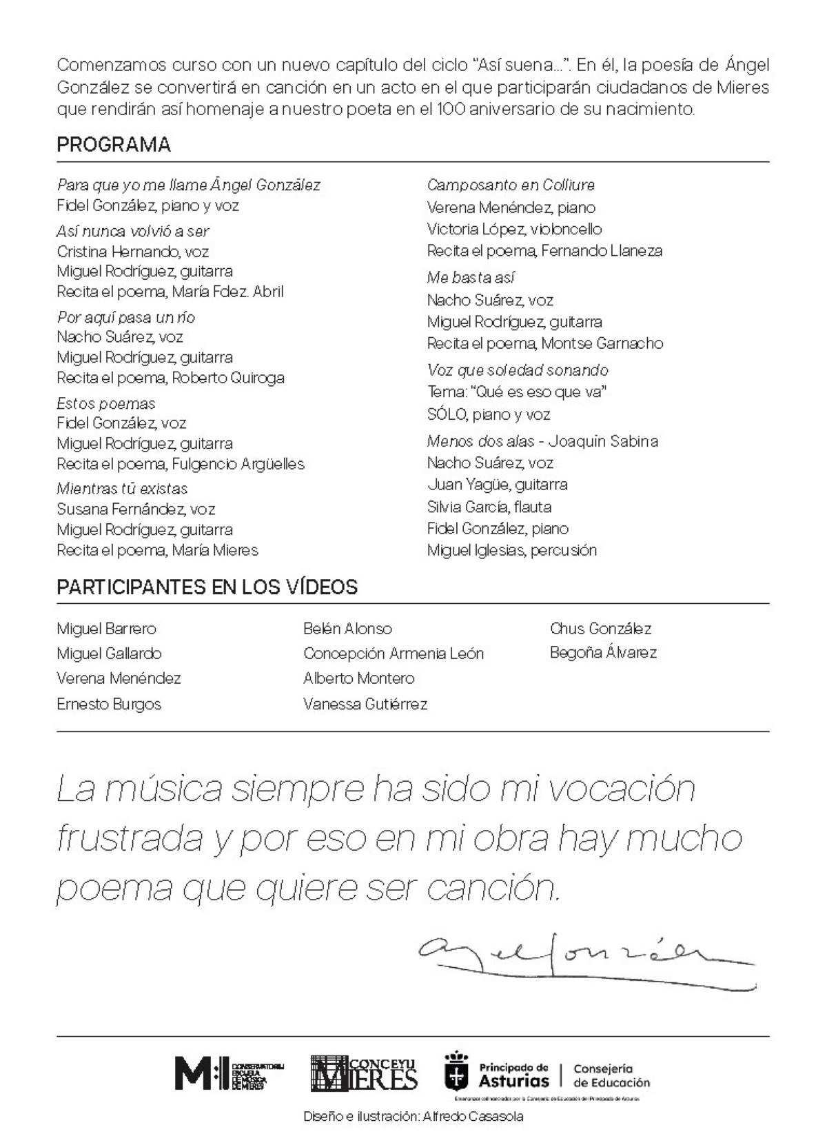 Programa Acto Angel Gonzalez 2025