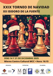 CARTEL Torneo Navidad Mieres 2025 Ajedrez