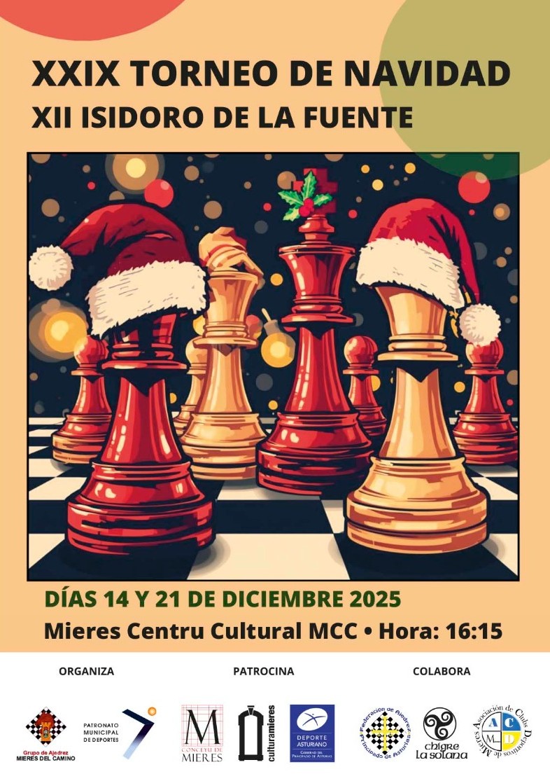 CARTEL Torneo Navidad Mieres 2025 Ajedrez