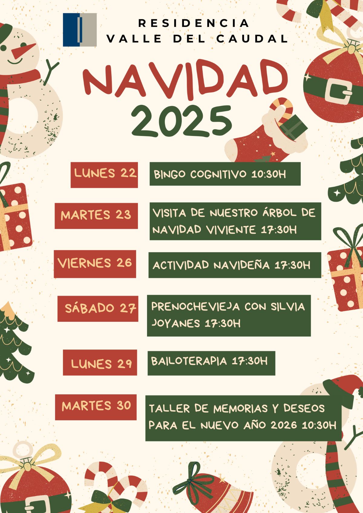 Actividades Navideñas Residencia OASS 2025 2