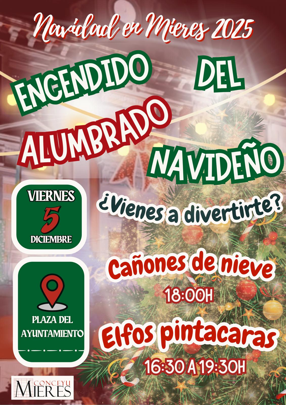 Cartel Encendido Alumbrado Navideño 2025