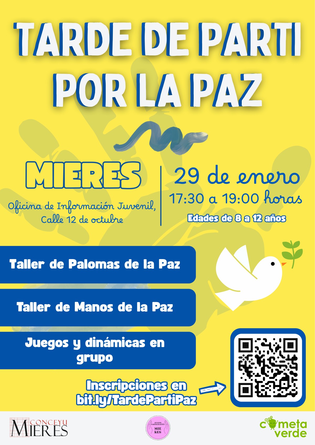 Cartel Tarde De Parti Por La Paz Mieres