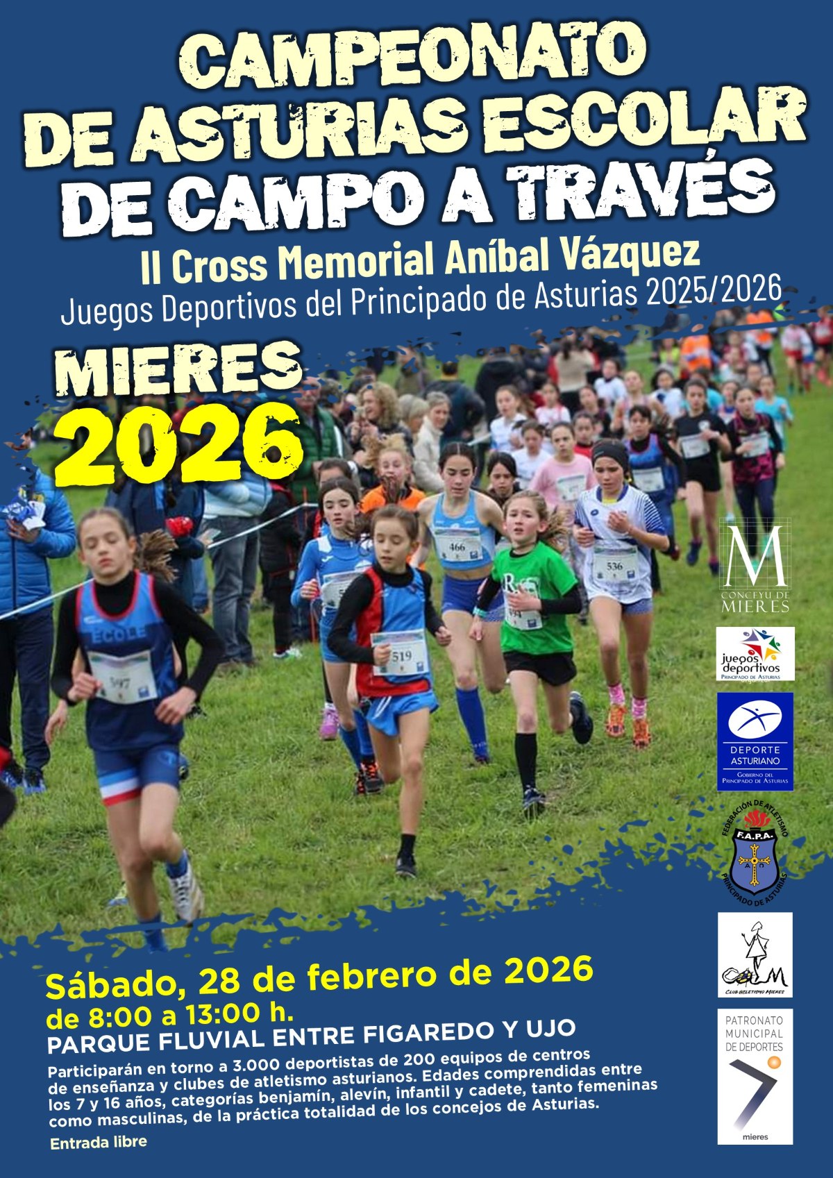 Cartel Web Campeonato Escolar 2026 Campo A Través