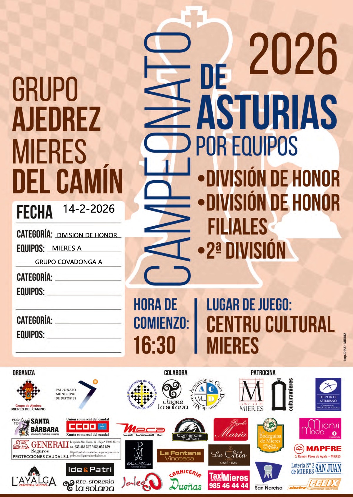 Cartel Campeonato De Asturias 2026 14 0202026