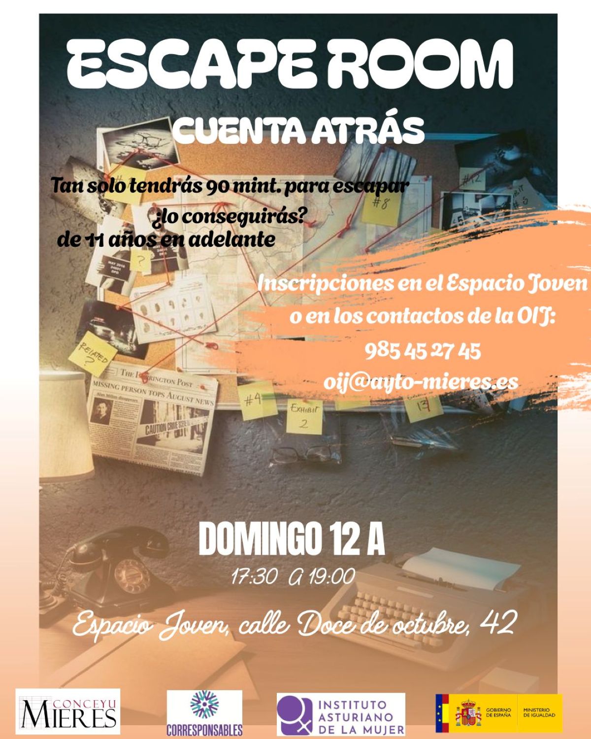 Escape 12 Abril Espacio Joven Mieres