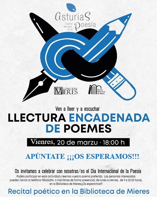 Lectura Encadenada De Poemas 2026 Mieres