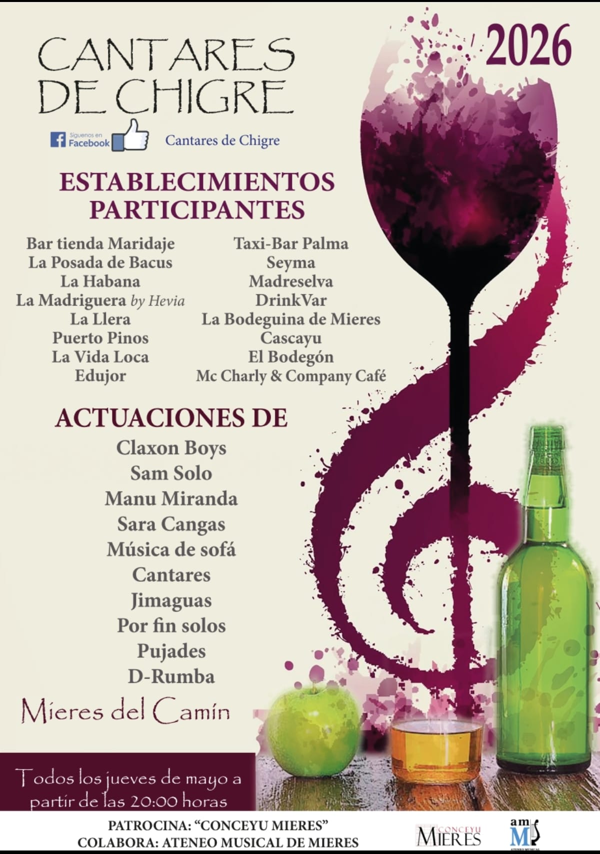 Cartel Cantares De Chigre 2026