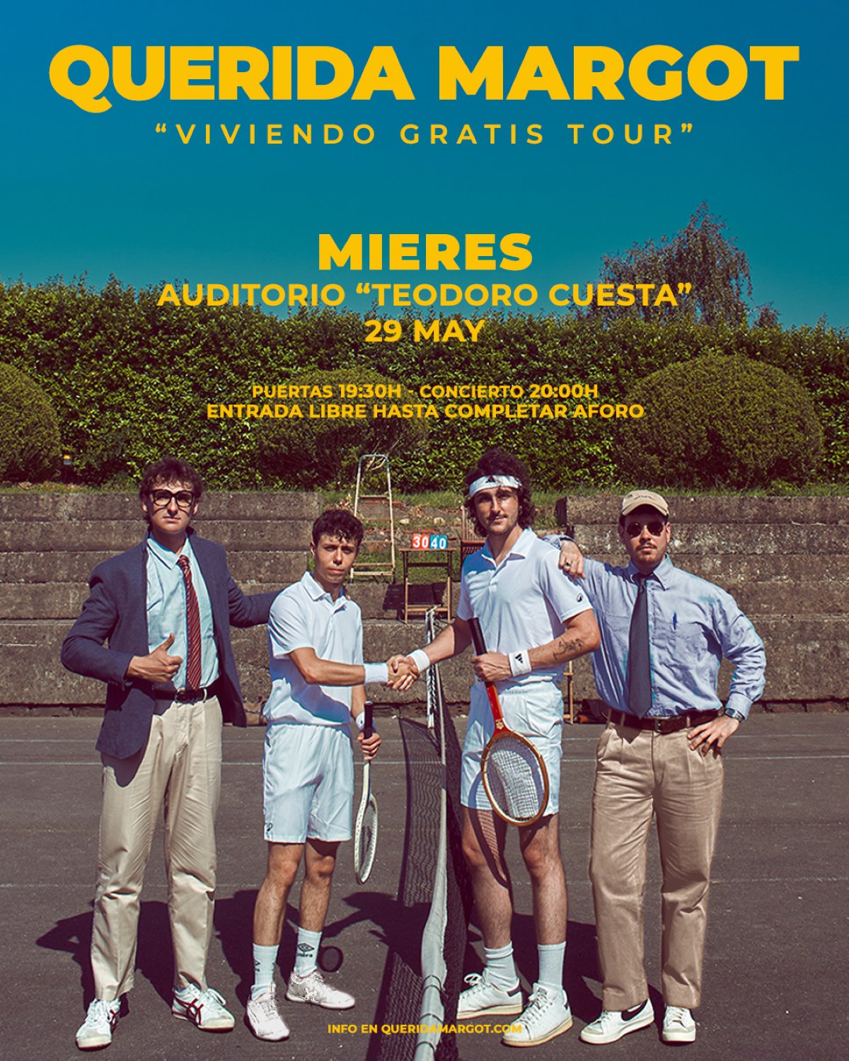 Cartel Concierto Mieres Querida Margot 2026