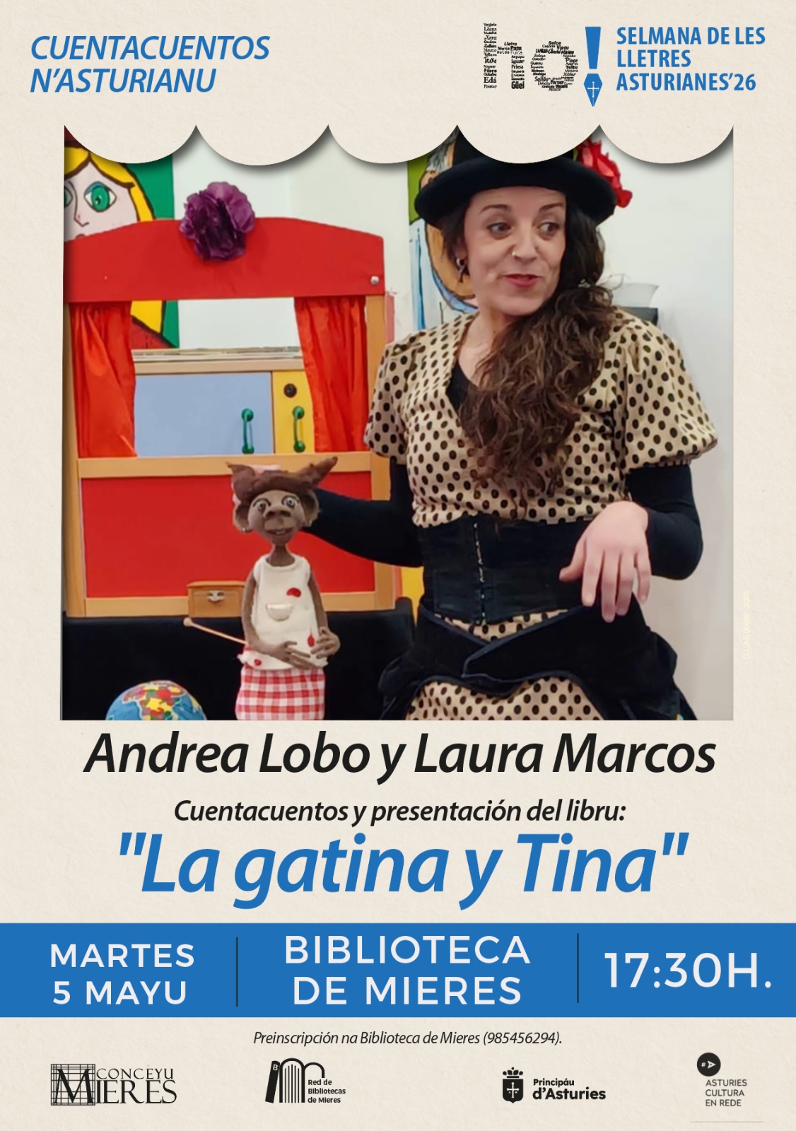 Cartel Gatina Tina Cuentacuentos