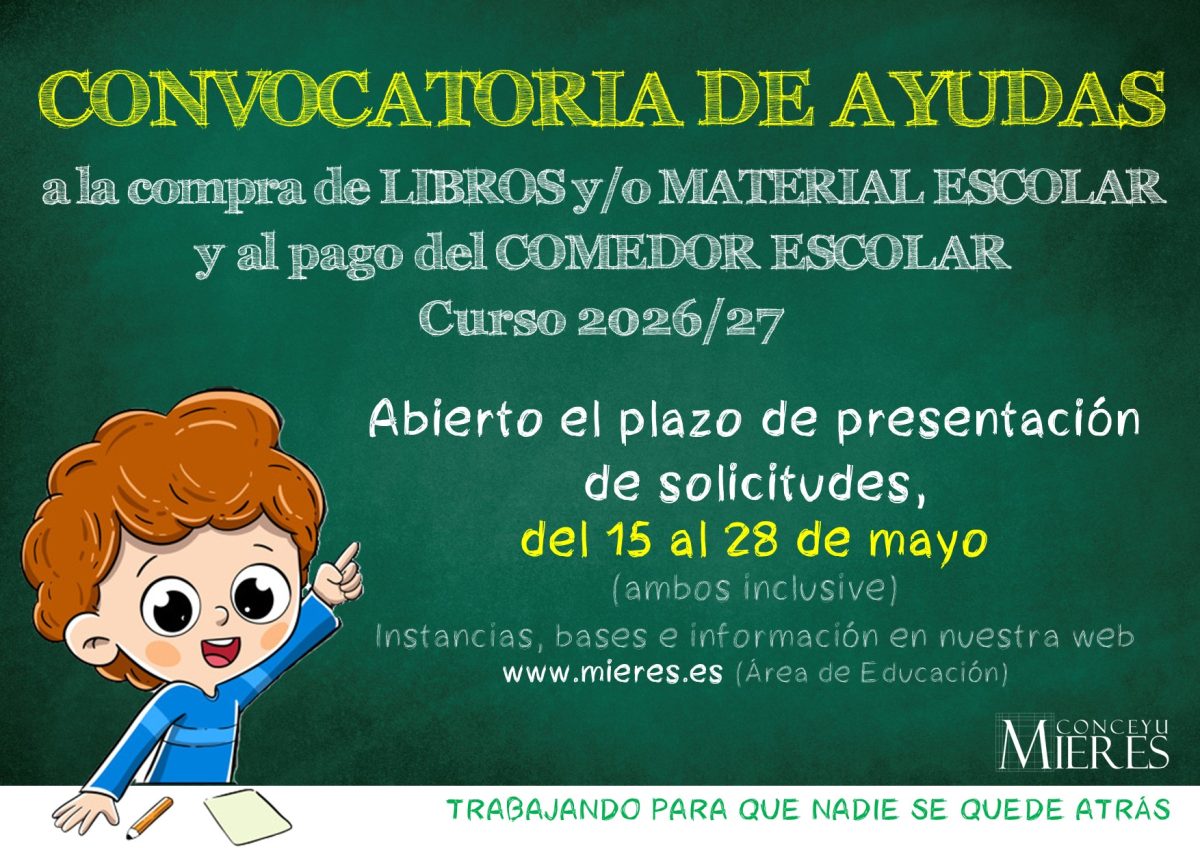 Cartel Ayudas Comedor Escolar Y Compra Libros 2026