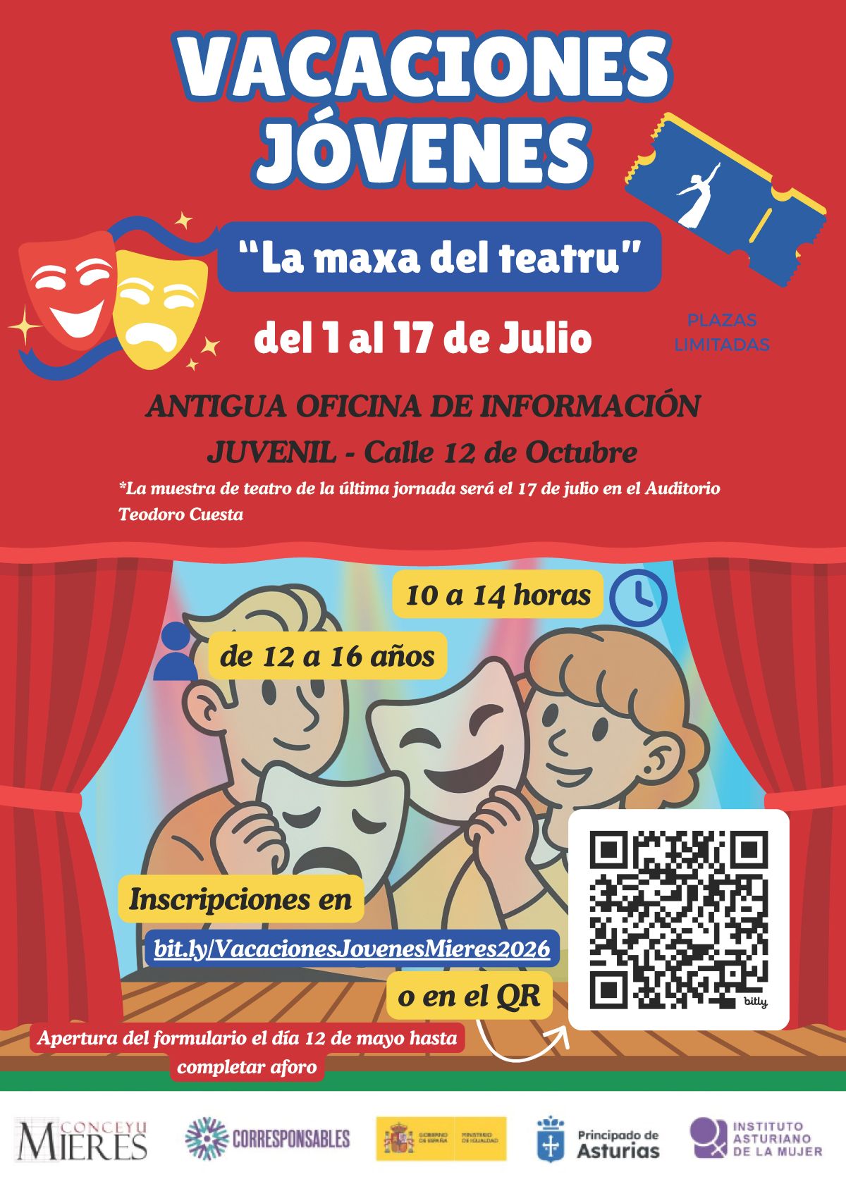 Cartelería Mieres Vacaciones Jóvenes