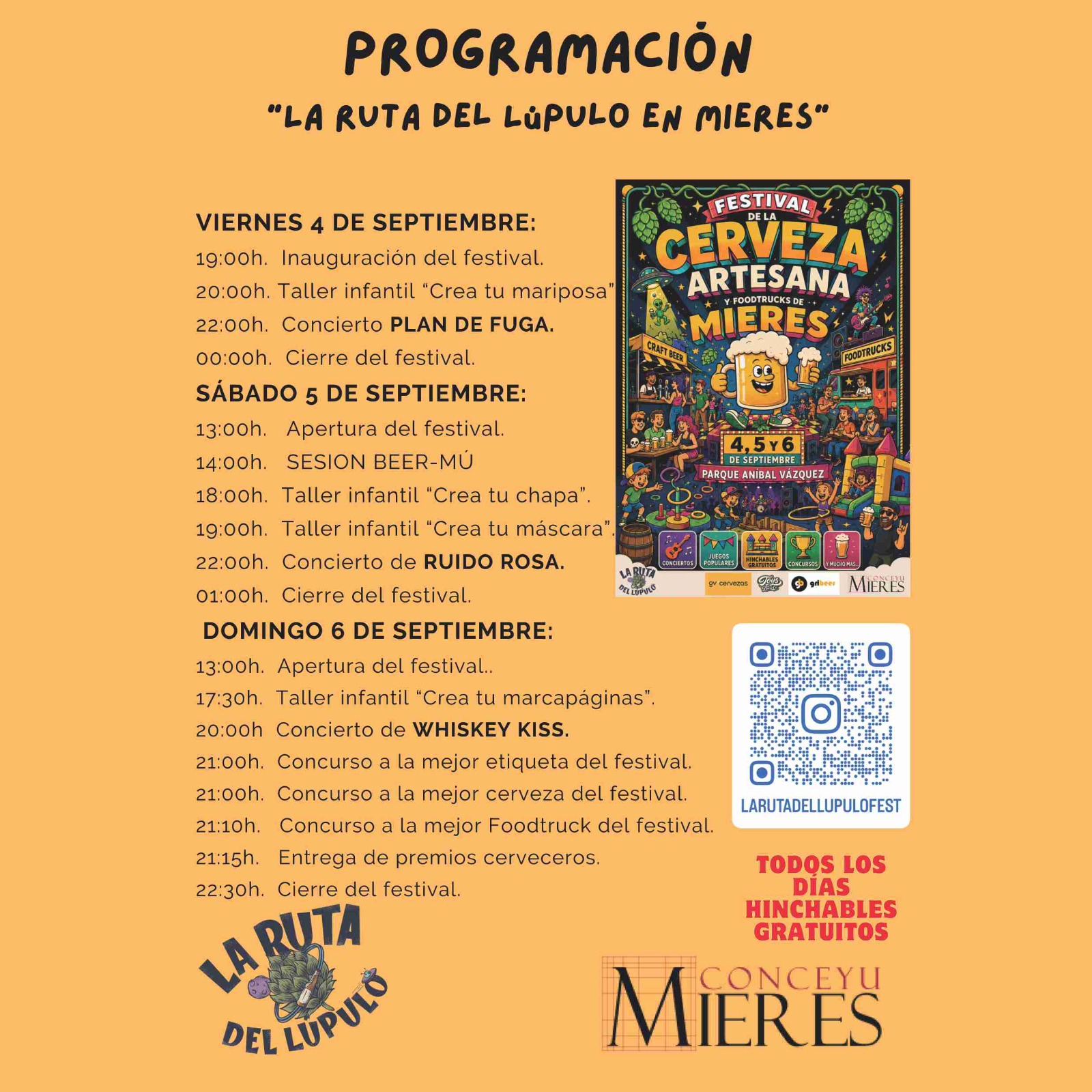 Programa Festival Cerveza Artesana 2026 Mieres