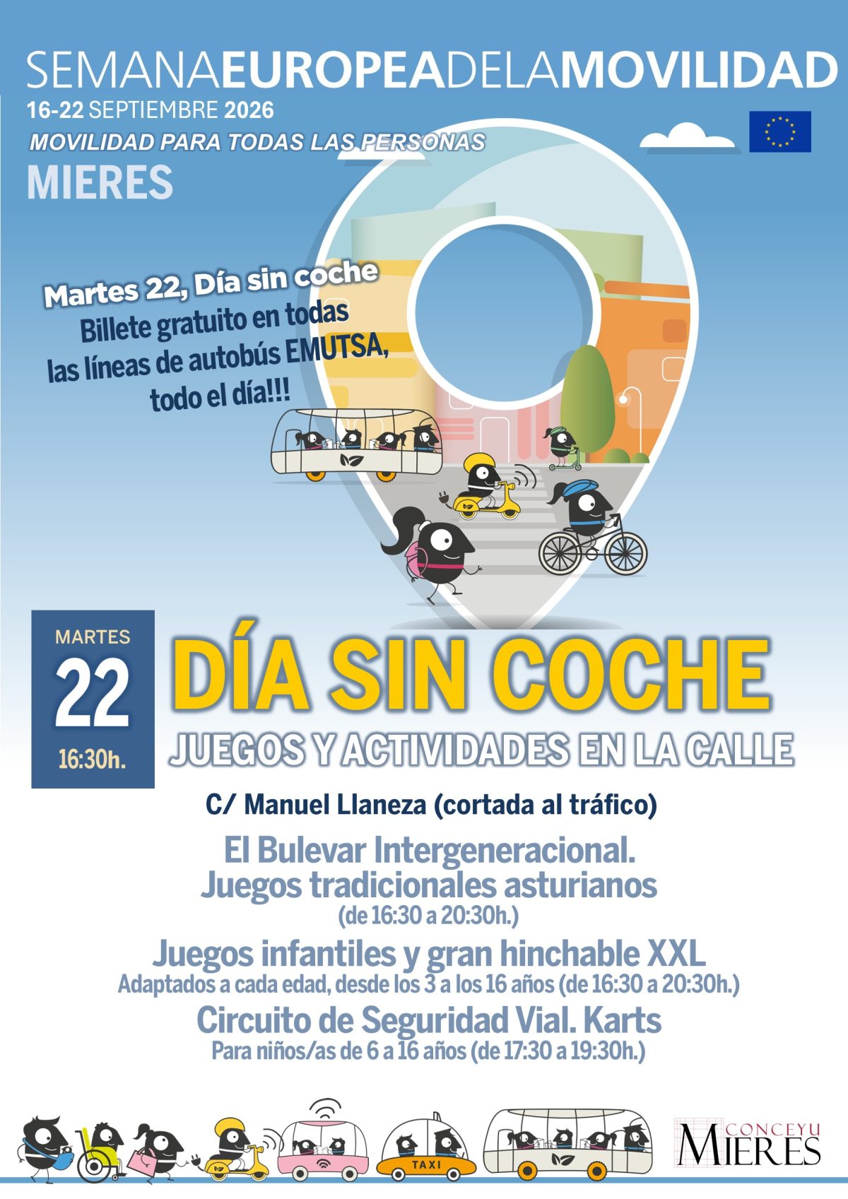 Cartel Web Juegos Dia Sin Coche Semana Movilidad 2026